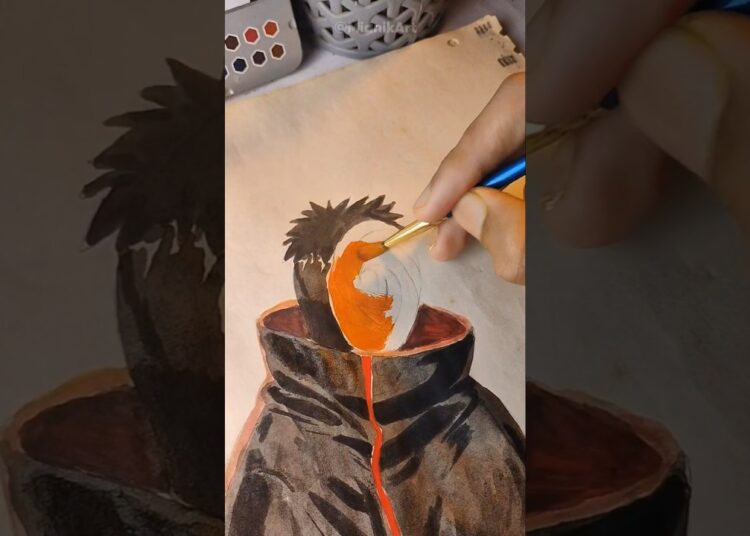 Comments Chose This 😳🔥 | Obito Uchiha Drawing #shorts #art #obito #animedrawing