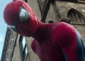 Spider-Man looking down in