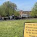 Actors spotted filming new movie outside city landmark