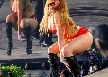 Addison Rae put on a racy display as she took the stage at the Coachella Valley Music and Arts Festival in Indio, California on Saturday