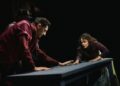 Adrien Brody and Tessa Thomspon in "The Fear of 13" at the James Earl Jones Theater on Broadway.
