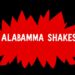 An abstract, minimalist illustration featuring overlapping black silhouettes of the members of Alabama Shakes against a bold red background, conveying the band's raw energy and social commentary.