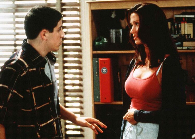 Jason Biggs and Shannon Elizabeth in 'American Pie' (1999)Credit: Michael Ansell/Universal/Kobal/Shutterstock