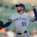 Kansas City Royals pitcher Cole Ragans throws against the Detroit Tigers during the first inning of a baseball game Tuesday, April 14, 2026, in Detroit.
