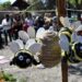A bee mobile hangs in the children's garden in the La Loma Native Garden during the first Modesto Pollinator Festival in 2019.