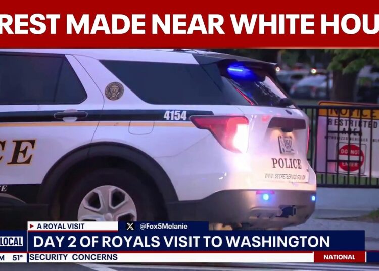 Arrest made near White House as royal couple visits nation’s capital