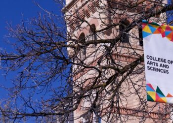 A banner on USU