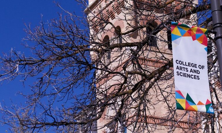 A banner on USU