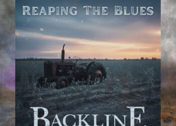 Backline Reaping the Blues cover artwork. A photo of an old 20th century tractor in a farm field.