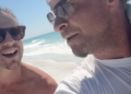 Video of Backstreet Boy Brian Littrell shows him getting into an altercation with a beachgoer in front of his Florida property last month.