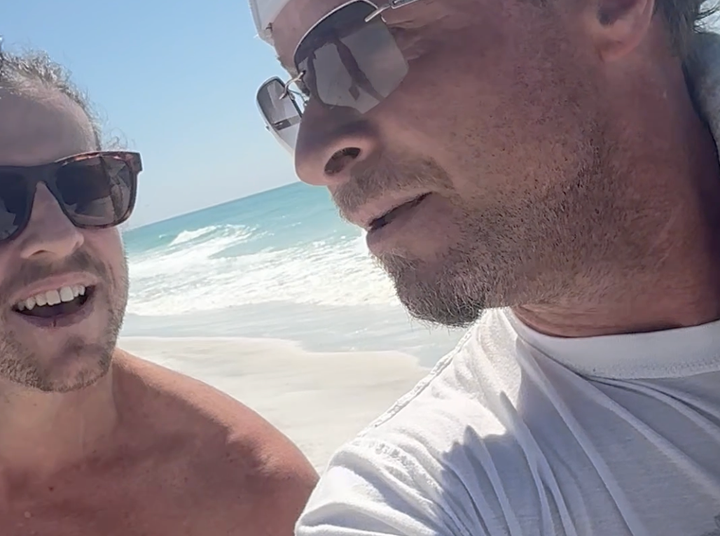 Video of Backstreet Boy Brian Littrell shows him getting into an altercation with a beachgoer in front of his Florida property last month.