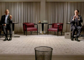 Obama and Stephen Colbert on 'The Late Show' in 2020Credit: CBS