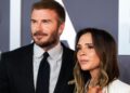Victoria Beckham and David Beckham attend the "Victoria Beckham" World Premiere at the Curzon Mayfair on October 08, 2025 in London, England