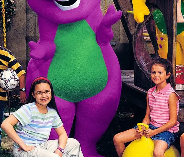 Demi Lovato (left) and Selena Gomez (right) got their starts on 'Barney and Friends' in 2002.Credit: Everett