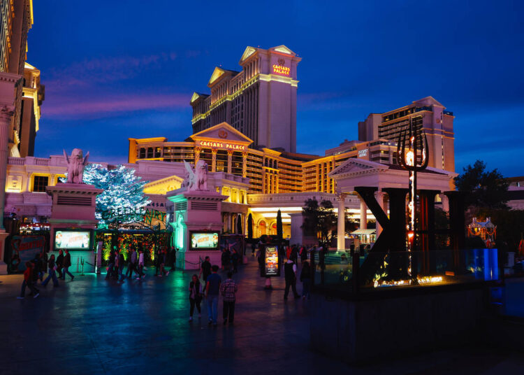 Caesars Palace Sunday, Feb. 15, 2026, in Las Vegas. (Madeline Carter/Las Vegas-Review-Journal) ...