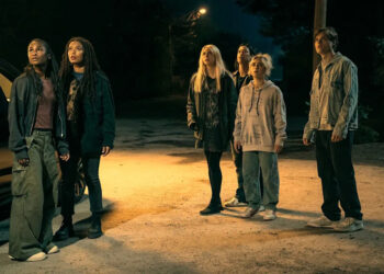Keeya King (Annabeth Moreau), Jaz Sinclair (Marie Moreau), Maddie Phillips (Cate Dunlap), Derek Luh (Jordan Li), Lizze Broadway (Emma Meyer), and Asa Germann (Sam) on 'Gen V' season 2Credit: Amazon