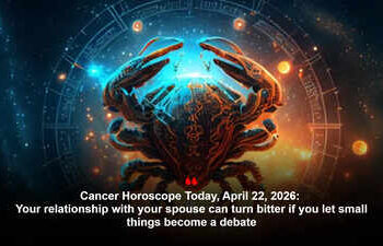 Cancer Horoscope Today, April 22, 2026: Your relationship with your spouse can turn bitter if you let small things become a debate