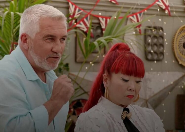 Paul Hollywood and Cherish Finden on Bake Off