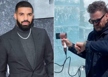 Drake (left); celebrity hairstylist Matthew Collins.Credit: Karwai Tang/WireImage; Matthew Collins/Instagram