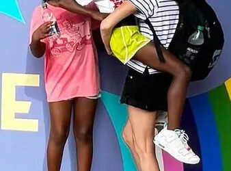 Charlize Theron with daughters Jackson and August.Credit: Charlize Theron/Instagram