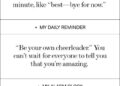 Personal note detailing coffee preference, email sign-off, daily reminder, alarm clock reference, and lunch order.