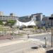 An overview of Crown Center is visible from The Link on Tuesday, April 21, 2026, in Kansas City.