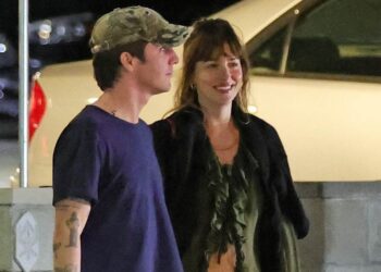 Dakota Johnson Wears Boho Ruffled Top on Date Night With Role Model