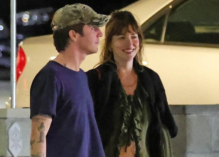 Dakota Johnson Wears Boho Ruffled Top on Date Night With Role Model