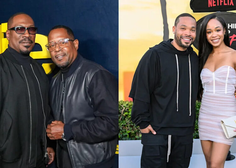 LOS ANGELES, CALIFORNIA - NOVEMBER 12: (L-R) Eddie Murphy and Martin Lawrence attend Netflix's "Being Eddie" premiere at Netflix Tudum Theater on November 12, 2025 in Los Angeles, California. 

Eric Murphy and Jasmin Lawrence at the "Beverly Hills Cop: Axel F" World Premiere held at The Wallis Annenberg Center for the Performing on June 20, 2024 in Beverly Hills, California