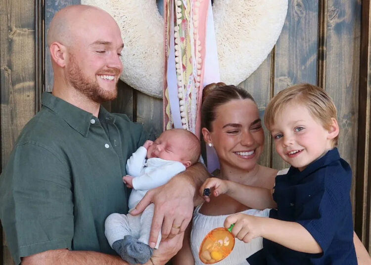 Kiser and her husband Brady with their two sons Trigg and Theodore in April 2025.Credit: Emilie Kiser/Instagram