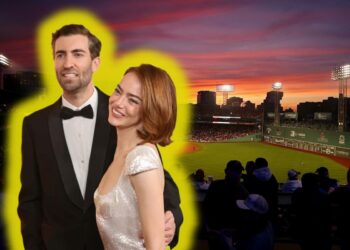 Emma Stone Cheers on Padres at Fenway Park