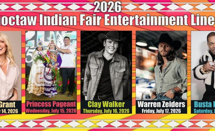 Entertainment lineup announced for 2026 Choctaw Indian Fair
