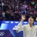 South Korean figure skater Cha Jun-hwan waves to the crowd following the gala show at the 2026 Milan Cortina Winter Olympics at Milano Ice Skating Arena, Italy. Yonhap