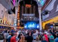 A shot of the frivolity at "90s House Party" at The Canopy at Fremont Street Experience on Satu ...