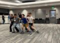 A group of students participates in a Gallo Center Youth Academy class.