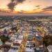 The Savannah cityscape at dusk