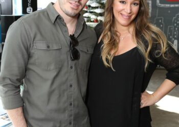 Matt Rosenberg and actress Haylie Duff attending the 4th Annual Santa's Secret Workshop.