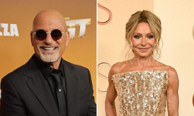 Howie Mandel reacted awkwardly after Kelly Ripa praised his appearance on air.MEGA