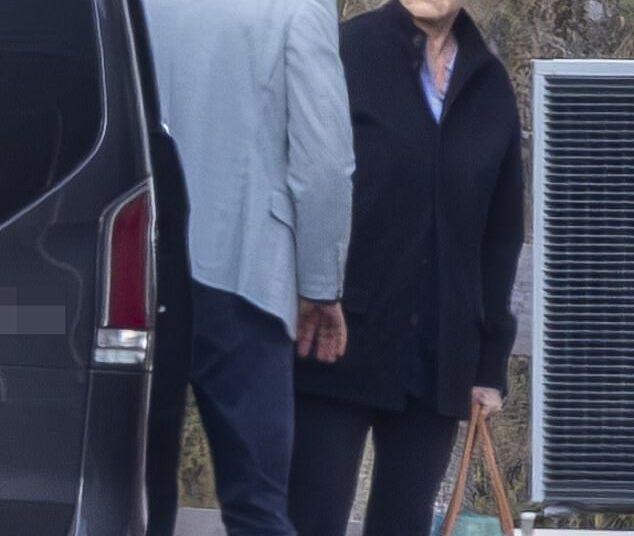 Sarah Ferguson pictured at the eye-wateringly expensive wellness clinic in Austria where she has been holed up. The former Duchess of York had not been seen in public for seven months
