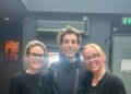 Tom Read Wilson with staff at The Lamp Room in Seaham