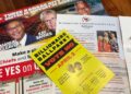 Mailers sent to voters by those in support and opposition to a new stadium tax in Jackson County.