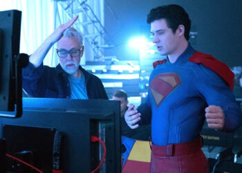 James Gunn and David Corenswet on the set of 'Superman'Credit: Jessica Miglio/Warner Bros.