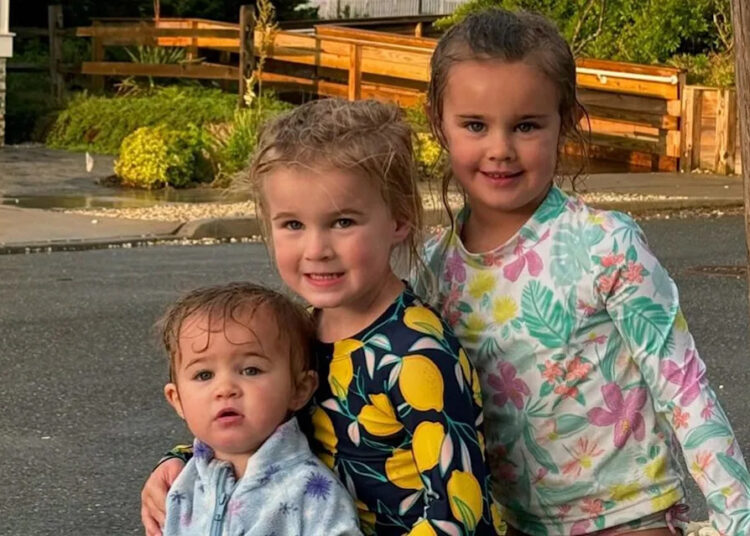Wyatt, Ellie and Benny Kelce.Credit: Kylie Kelce/Instagram