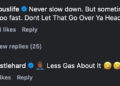 Comments from Instagram users "myfabolouslife" and "mainohustlehard" with emo j**z and likes.