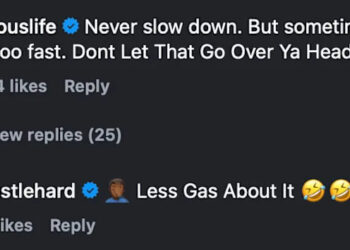 Comments from Instagram users "myfabolouslife" and "mainohustlehard" with emo j**z and likes.