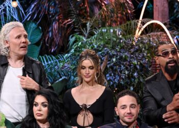 Adam was sat on the front row as Jimmy and David told their 'truth'