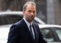 Michael Rapino, chief executive officer and president of Live Nation Entertainment Inc., arrives at Manhattan Federal court, Thursday, March 19, 2026 in New York. (AP Photo/Adam Gray)