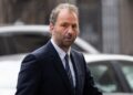Michael Rapino, chief executive officer and president of Live Nation Entertainment Inc., arrives at Manhattan Federal court, Thursday, March 19, 2026 in New York. (AP Photo/Adam Gray)