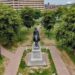 Washington Square Park, 100 E. Pershing Road, is 5-acre park located east of Union Station and north of Crown Center. The location, seen on June 17, 2025, is being discussed as a possible site for the Kansas City Royals downtown stadium.