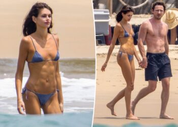 Kaia Gerber and Lewis Pullman soak up the sun during Mexico getaway